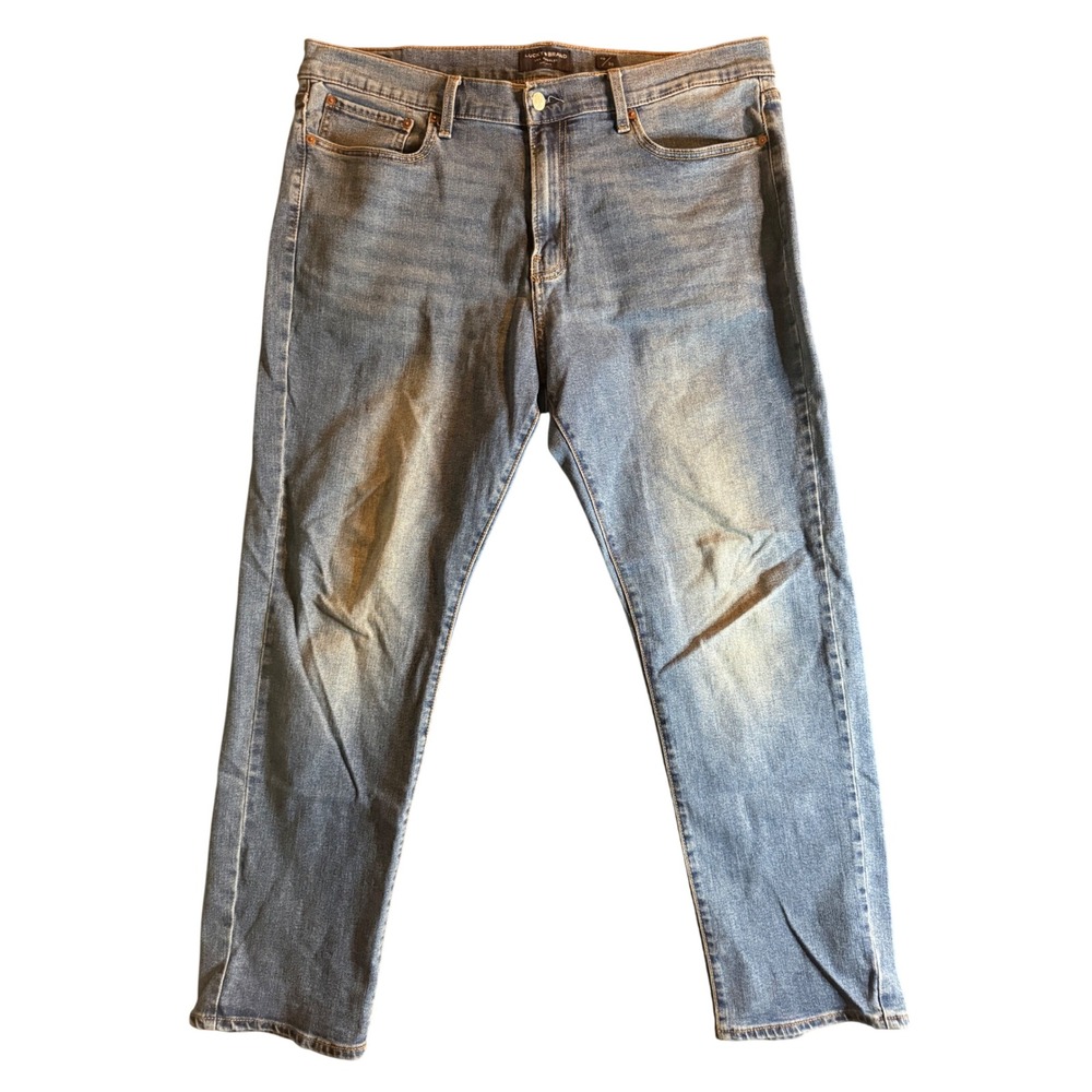 Lucky Brand 410 Athletic Slim Jeans Mens 38x30 Blue Medium Wash Denim